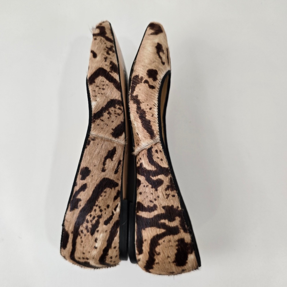 Talbots Calf Hair Animal Print Pointed Toe Ballet Flats Leopard Womens 6B - Picture 5 of 11